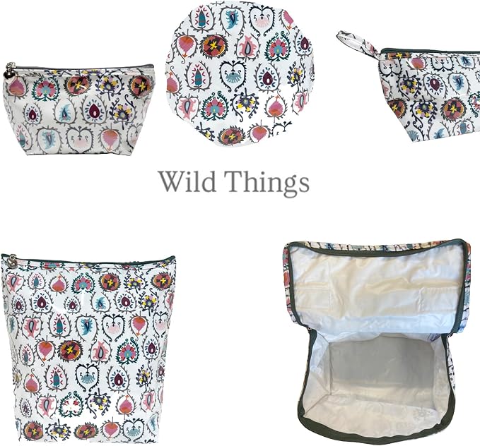 Jacaranda Living Extra Small Cosmetic Bag - Water-Resistant, PVC-Lined - Wild Things - Image 8