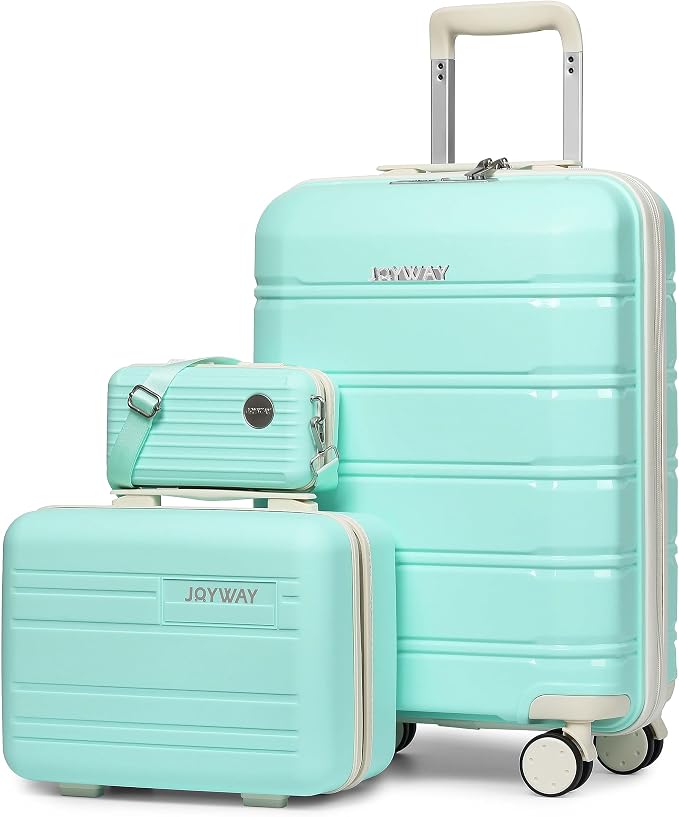 Joyway Carry On Suitcase Airline Approved with TSA Lock, Hardside Luggage Bags for Travel with Spinner Wheels, Durable Hard Shell 20Inch Light Green by Joyway