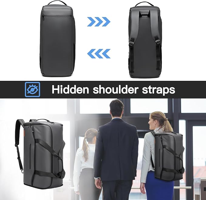 Garment Bags for Travel,45L Carry on Convertible Garment Duffle bag for Men Women - 3 in 1 Hanging Suit Travel Bag with Shoulder Strap - Image 5