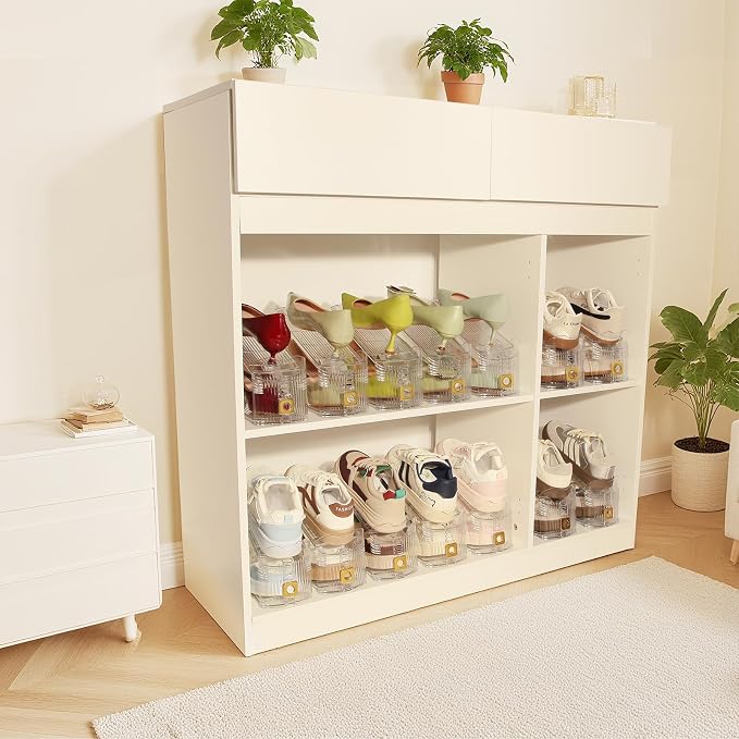 20 Pack Shoe Slots Organizer, Shoe Stackers Organizer for Closet Adjustable Shoe Holder Space Saver 50% Shoes Racks for Closet Organization - Image 9