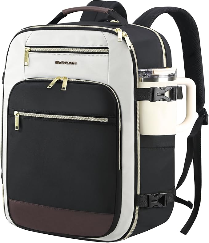 EMPSIGN 40L Travel Backpack for Women & Men | Airline Approved Carry On, TSA Personal Item Bag, Waterproof, Overnight Weekender Essentials, Fits 17" Laptop by EMPSIGN