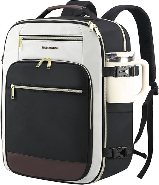 EMPSIGN 40L Travel Backpack for Women & Men | Airline Approved Carry On, TSA Personal Item Bag, Waterproof, Overnight Weekender Essentials, Fits 17" Laptop by EMPSIGN