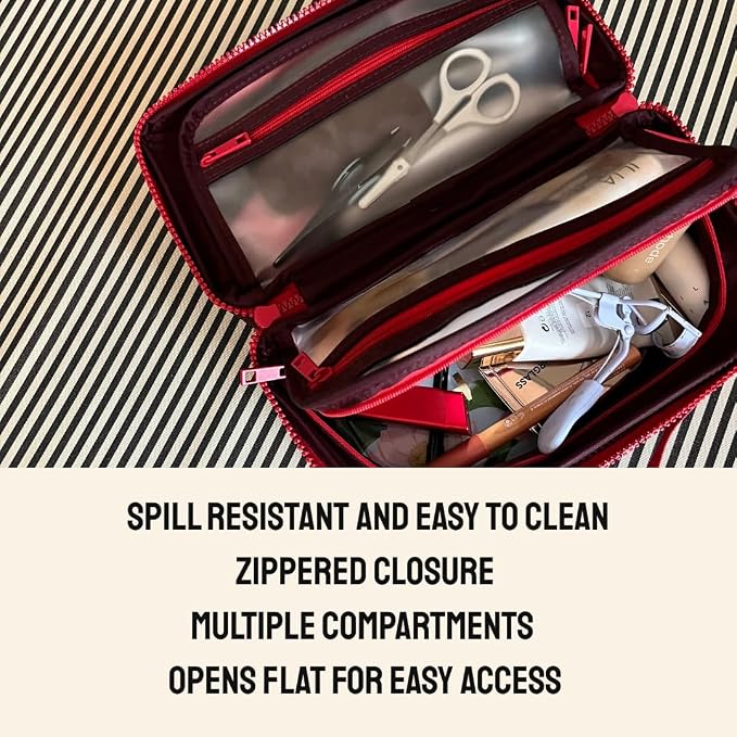 Cincha Toiletry Bag for Travel – Spill-Resistant Dopp Kit with Multiple Compartments, Opens Flat for Easy Access – Durable, Stylish Organizer for Men & Women (Jet) - Image 3