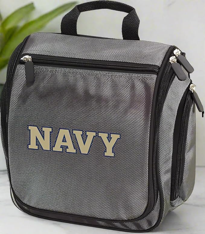 Broad Bay Naval Academy Toiletry Bags Or Hanging United States Naval Academy Shaving Kits for Men Official USNA Dopp Kit (Gray) - Image 3