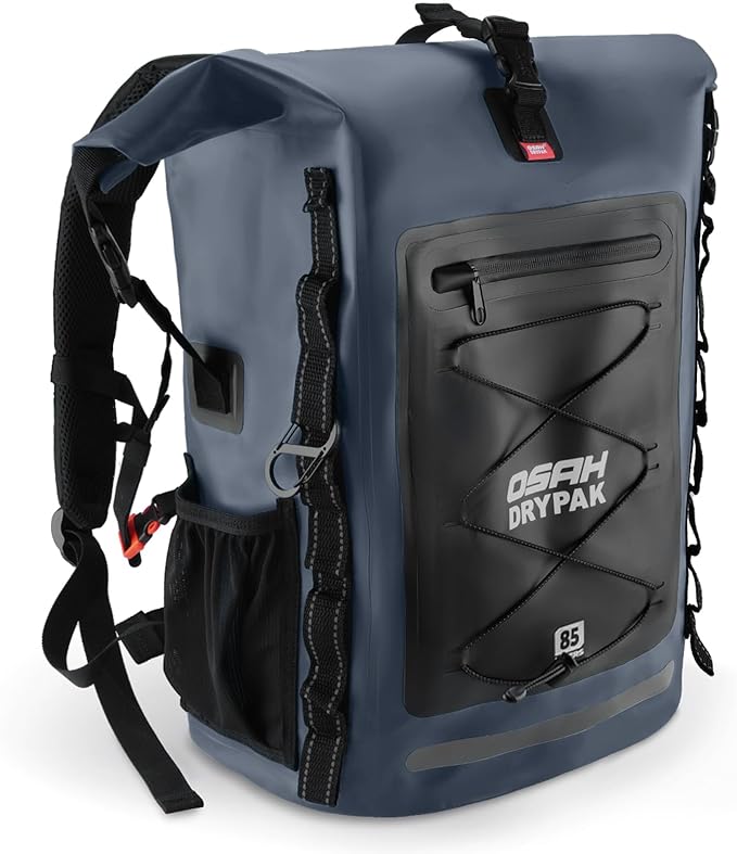 OSAH DRYPAK Waterproof Backpack Dry Bag 35L/55L/85L – Heavy Duty Roll-Top Hiking Backpack Sack Keeps Gear Dry for Travel, Kayaking, Boating, Camping, Rafting and Fishing by OSAHDRYPAK