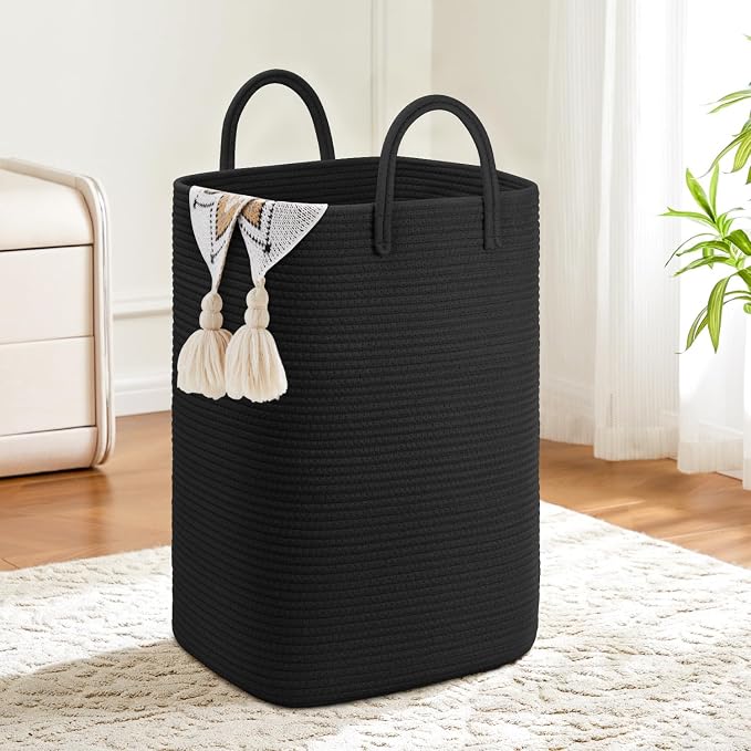 Artfeel Laundry Basket,Woven Cotton Rope Laundry Hamper,60L Versatile Storage for Dirty Clothes,Baby Toys,and Blankets in Bathroom, Nursery,and Living Room by Artfeel