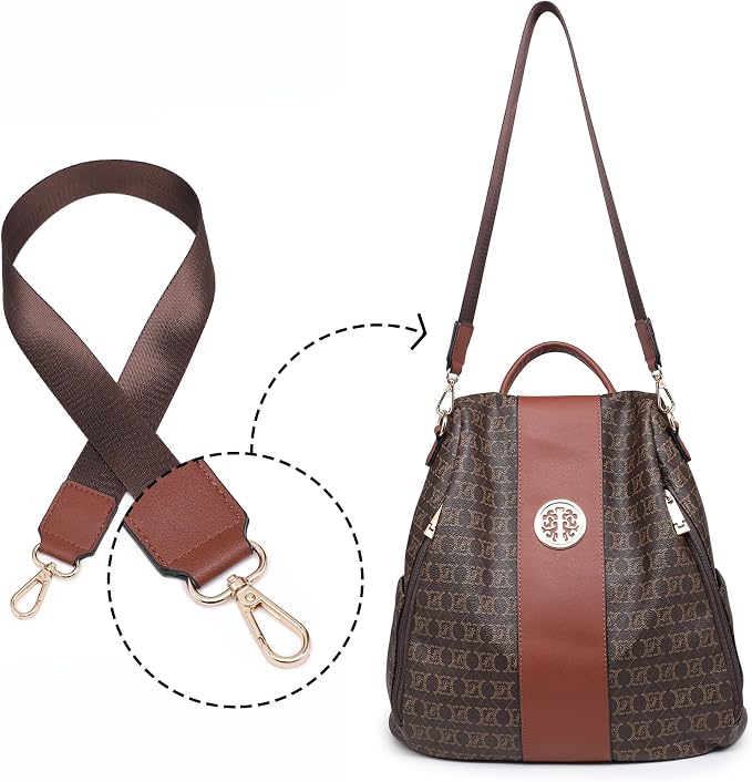 Women Fashion Backpack Purse Multi Pockets Anti-Theft Rucksack Travel Shoulder Bag Handbag - Image 9