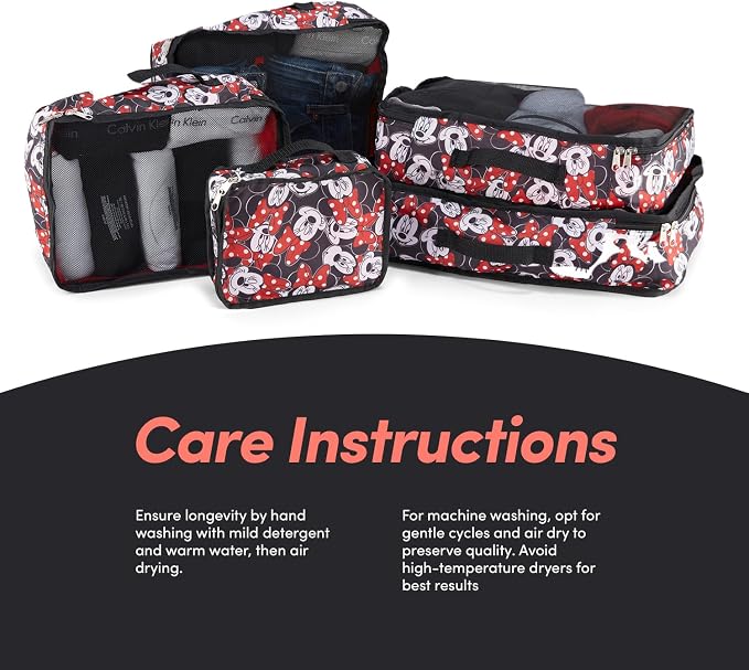 Disney Minnie Mickey Stitch Packing Cubes - Winnie the Pooh, Princess Cinderella, Cars, Toy Story 5 Piece Packing Cubes Compression - Travel Essential - Luggage Suitcase Organizer Set - Image 7