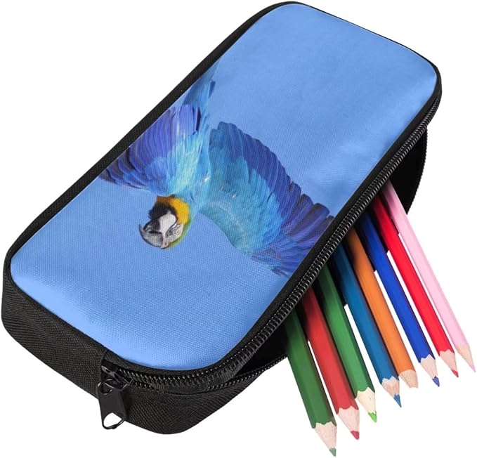 Kids Novelty Animal Backpack and Lunch Box for Boys Girls Student Lightweight 17 Inch School Blue Throated Macaw Backpack with Lunch Bag Pencil Case Kids Comfy Padded Large Bookbag - Image 5
