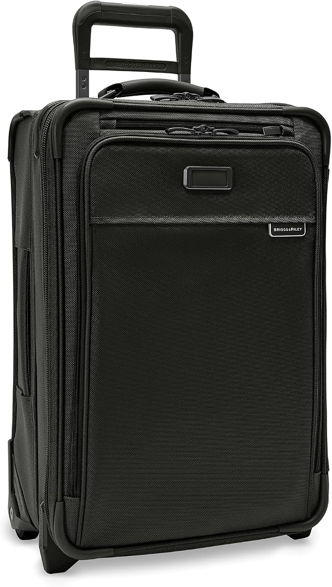 Briggs & Riley Essential 22" 2-Wheel Expandable Carry On - Luggage for Travel, Suitcases with Wheels, Softside Rolling Bag for Men & Women, Self-Repairing Zipper - Baseline Collection, Black by Unknown