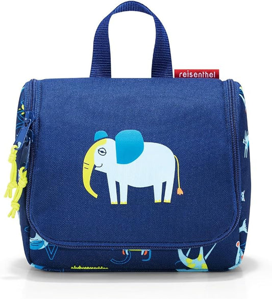 reisenthel Toiletbag S Kids, Small Hanging Travel Toiletry Organizer, ABC Friends Blue by reisenthel%C2%AE