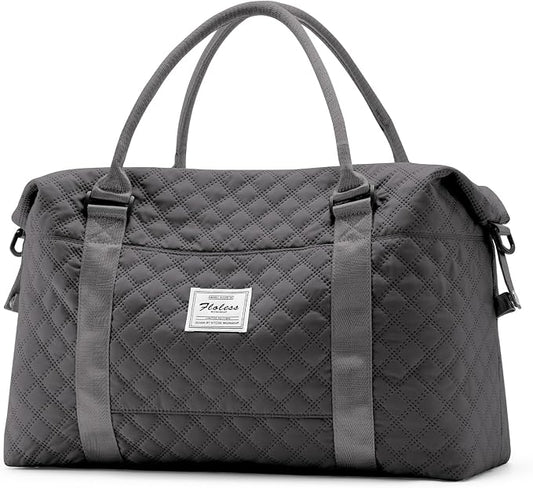 Travel Duffel Bag, Carry On Overnight Weekender Bags for Women | Travel Bag with Wet Pocket & Trolley Sleeve, For Spirit Airlines 18x14x8 Personal Item Bag by HYC00