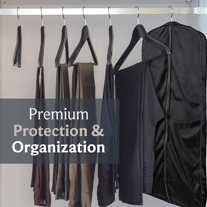 45" Fur Coat Garment Bags for Travel & Hanging Clothes (Black) - Suit Covers Garment Bag for Men & Women Dress Bag - Closet Storage Suit Bag, Dress Bags, Coat Storage - Image 7