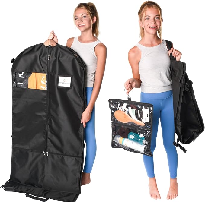 Premium Waterproof Hanging Garment Bag - 52 inch Clothes Bag with Gusset, 4 Pockets, Accessory Pouch & Side Zip for Dance Costumes, Skating, Theatre, Beauty Pageants, Cheer & More. - Image 6