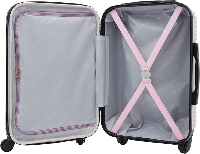 kensie Women's Hillsboro Luggage & Travel Bags Set, Burnished Lilac, 20" Carry-On - Image 7