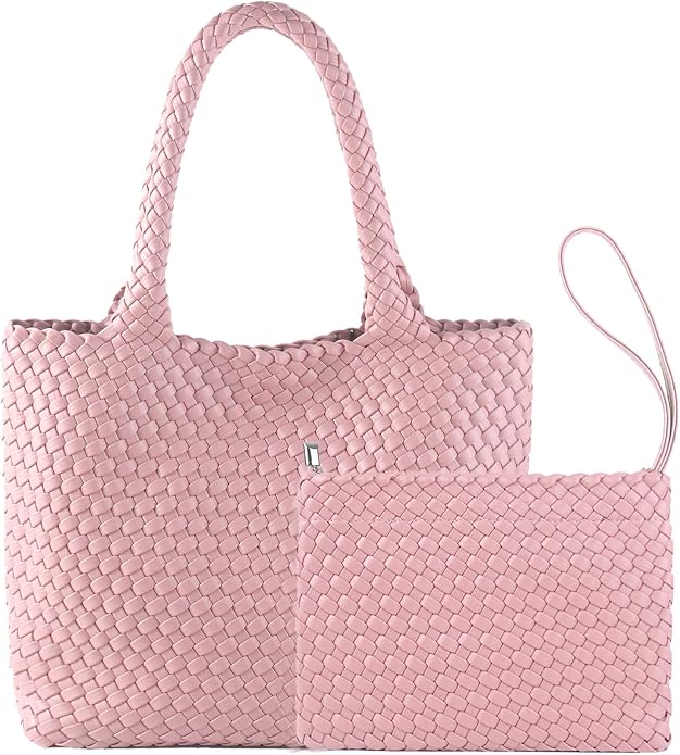 JINMANXUE Fashion Woven Bag Shopper Bag Travel Handbags and Purses Women Tote Bag Large Capacity Shoulder Bags by JINMANXUE