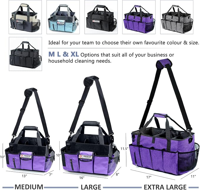 Large Cleaning Caddy for Cleaning Suppliers Organizer,15" Storage Organizer for House Clean Essential, Wearable Cleaing Bag, Storage Caddy for Housekeeping - Image 7