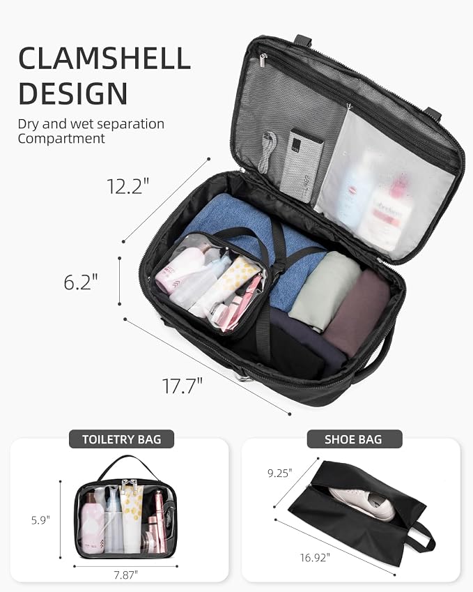 WESTBRONCO Travel Laptop Backpack for women 17.3 inch Travel Backpack Carry on Flight Approved Puffy Weekender Bags for Women - Image 3