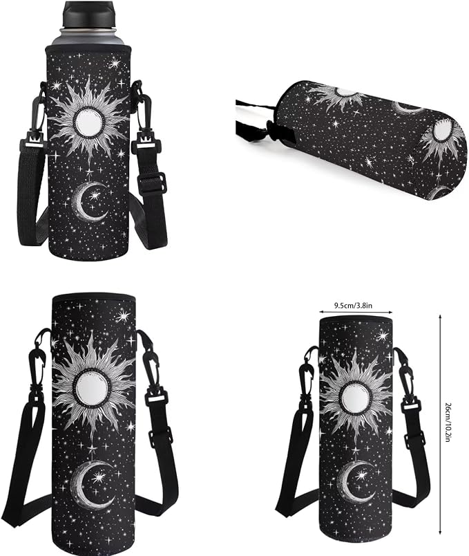 Sun & Moon & Stars 4 Piece Backpack Set for Boys 5-12 Cool Bookbag with Lunch Box Kids Kindergarten Primary Daypack with Zipper Pencil Pouch Portable Water Bottle Holder for Back to School - Image 6