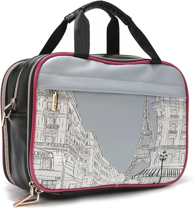 Nicole Lee Cosmetic Makeup Bag for Women - Multi Organization Toiletry Travel Bag with 5 Compartments (Dreaming the City) - Image 3