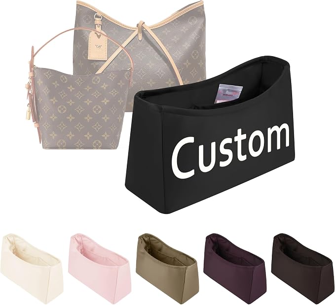 Purse Organizer for LV CarryAll PM/MM, Custom | Tailored Fit, Multiple Pockets, Lightweight Satin, Purse Essentials, Ideal for Travel, Shopping, and Daily Use by KINGSINBAG