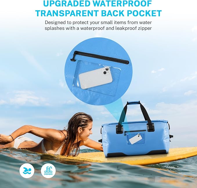 Gonex Extra Large Waterproof Dry Duffel Bag, Roll-Top PVC Gear Bag | Waterproof PVC, Roll-Top Closure, Wet Pocket, Shoulder & Hand Carry, Kayaking, Paddleboarding, Travel - Image 3