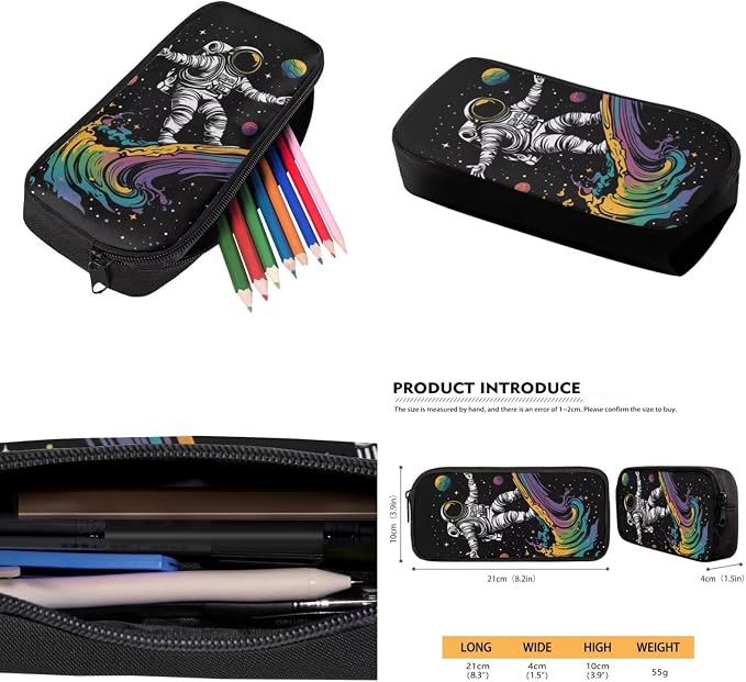 Galaxy Astronaut Bookbag for Boys Cute Animal School Bag for Kids 6-10 School Backpack Set and Lunch Box for Kids 4 Pieces School Bookbag for Primary Kindergarten School Toddler Kids Travel - Image 5