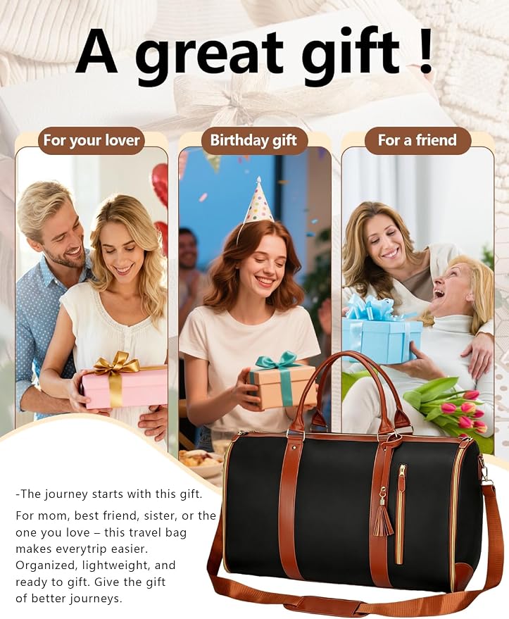 2 in 1 Convertible Garment Duffle Bags for Travel 45L Waterproof Carry on Duffle Bag for Men & Women with Shoe Lmproved Zipper and Reinforced Straps Suitable for Business & Weekend Trips Black - Image 9
