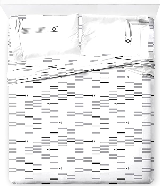 Jay Franco Sheet Set with Fitted, Flat Sheets & Pillow Cover - Ultra-Soft Bedding with Pillowcase for Room Decor, White - Star Wars, 4 Piece Full by JayFranco