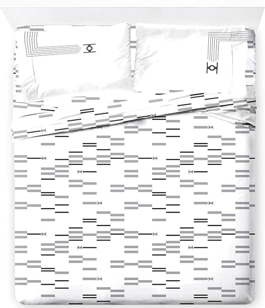 Jay Franco Sheet Set with Fitted, Flat Sheets & Pillow Cover - Ultra-Soft Bedding with Pillowcase for Room Decor, White - Star Wars, 4 Piece Full by JayFranco