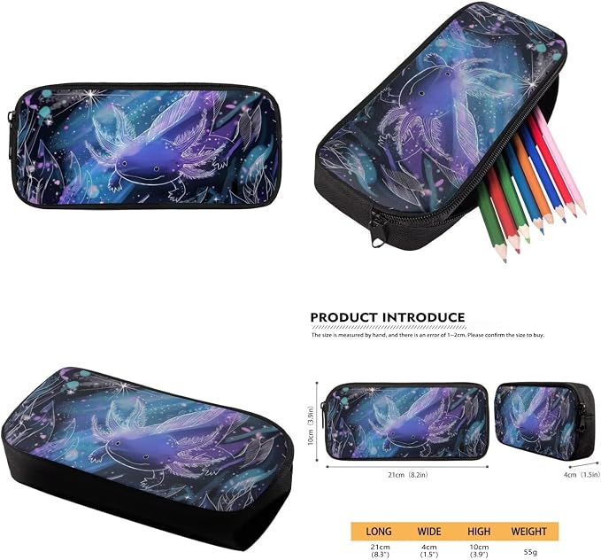 Galaxy Axolotl Backpack and Lunch Box for Girls 6-8/5-7 Under the Sea Bookbag with Lunch Bag Pencil Case Water Bottle Holder 4 in 1 Primary/Elementary School Book Bags Ocean Back Pack - Image 6