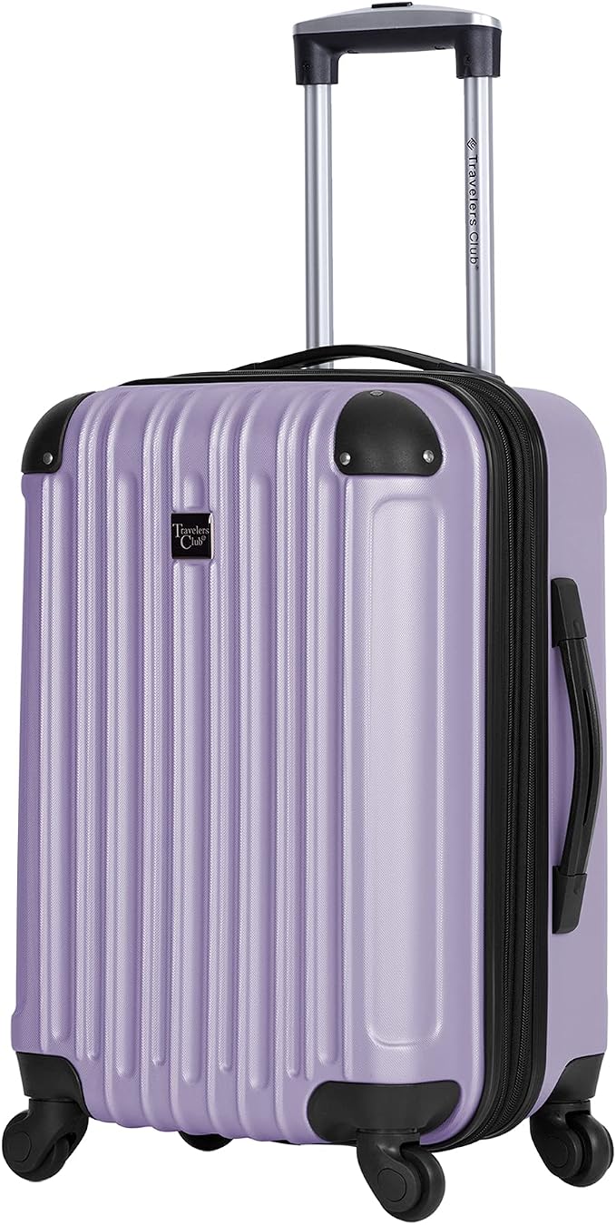 Travelers Club Midtown Hardside 4-Piece Luggage Travel Set, Lilac - Image 5