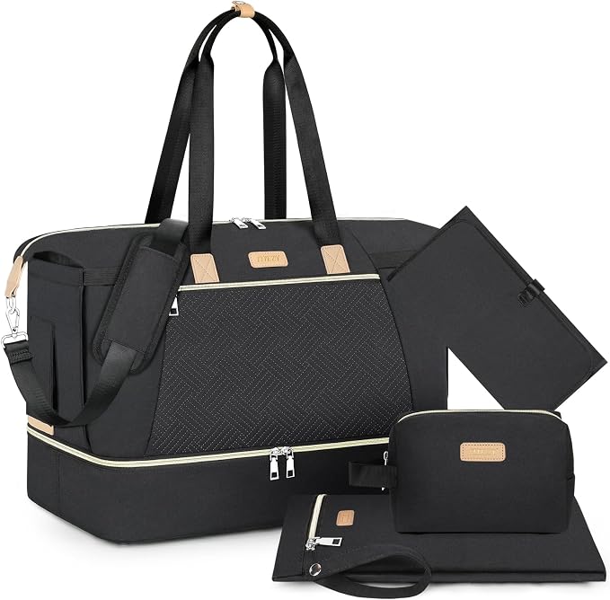 ITIEZY Diaper Bag Tote for Baby - Large Mommy Bag with Portable Changing Pad Pacifier Case, Hospital Bags Travel Baby Bag by ITIEZY