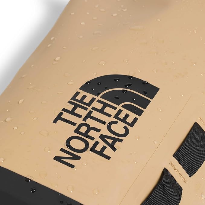 The North Face Base Camp Dry Bag - Roll-Top Waterproof Stuff Sack, Ideal for Camping Gear & Kayak Accessories, Khaki Stone/TNF Black, 8 Liters | Roll-Top Waterproof Stuff Sack, Ideal for Camping Gear & Kayak Accessories - Image 2