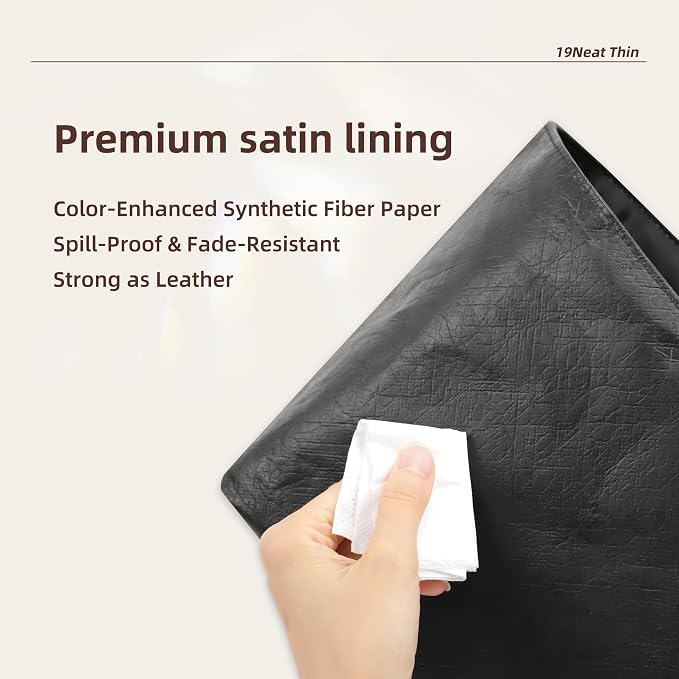 Lightweight Bag Insert, Waterproof Surface and Silky Satin Interior, Fits Artois MM (With Zipper and Bottle Holder, Black) | Bottle Holder and Side Zip, Smooth Satin Interior, Easy-Care Outer Surface, Multiple Color Options, Structured Yet Flexible - Image 8