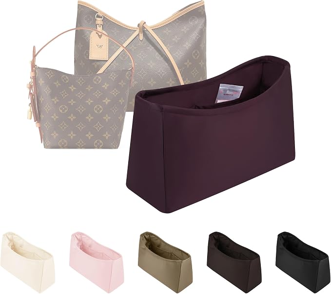 Purse Organizer for LV All In BB, Cassis | Tailored Fit, Multiple Pockets, Lightweight Satin, Purse Essentials, Ideal for Travel, Shopping, and Daily Use by KINGSINBAG