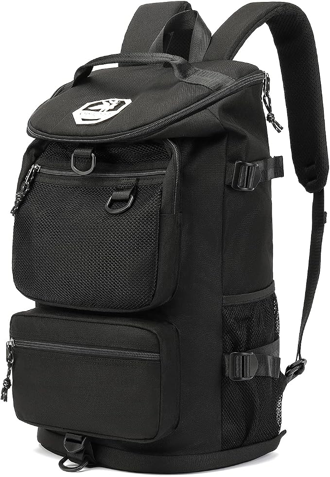 Kalesi Gym Duffle Bag Backpack 4-Way Waterproof with Shoes Compartment for travel Sport Hiking laptop (Black) by Kalesi