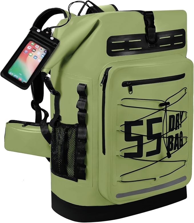 MORXPLOR Dry Bag Waterproof,5L/10L/20L/30L/40L/55L Roll Top Dry Bag Backpack with WaterProof Phone Case for Swim,Kayak by MORXPLOR