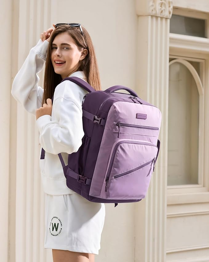 LOVEVOOK 50L Travel Backpack for Women Men, Airline Approved Carry On Luggage, Multi-Pocket TSA Personal Item Bag fits 17 Inch Laptop, Waterproof Weekender Overnight Suitcase Travel Essentials - Image 2