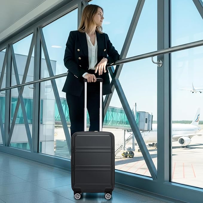 Kono Carry On Luggage 22x14x9 Airline Approved with Spinner Wheels | Lightweight PC+ABS 20 Inch Luggage with TSA Lock,Expandable Hard Shell Carry On Suitcases for Men Women,Grey - Image 9