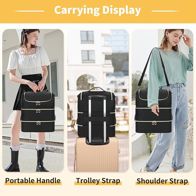 Nail Polish Organizer & Tattoo Travel Case - 3-Layer Nail Organizers and Storage Bag Holds 86-100+ Bottles, Portable Nail Supplies Organizer, Nail Tech Kit Box, Multi-Functional Cosmetic Case - Image 9