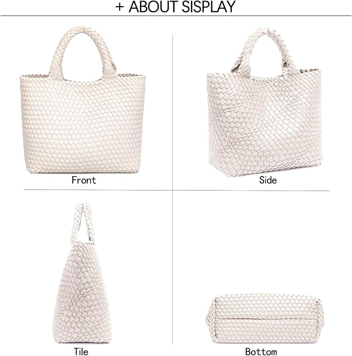 JINMANXUE Fashion Woven Bag Shopper Bag Travel Handbags and Purses Women Tote Bag Large Capacity Shoulder Bags - Image 7