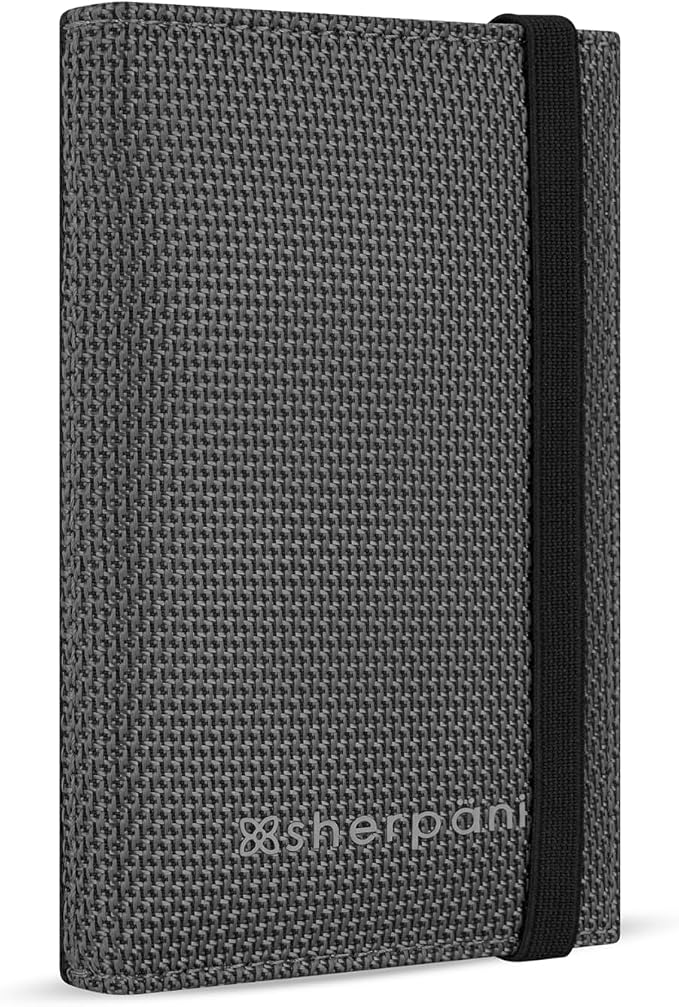 Sherpani Vienna, RFID Blocking Passport Holder, Travel Passport Cover Wallet, Travel Documents Organizer Protector for Women, Travel Gift (Granite Signature) - Image 9