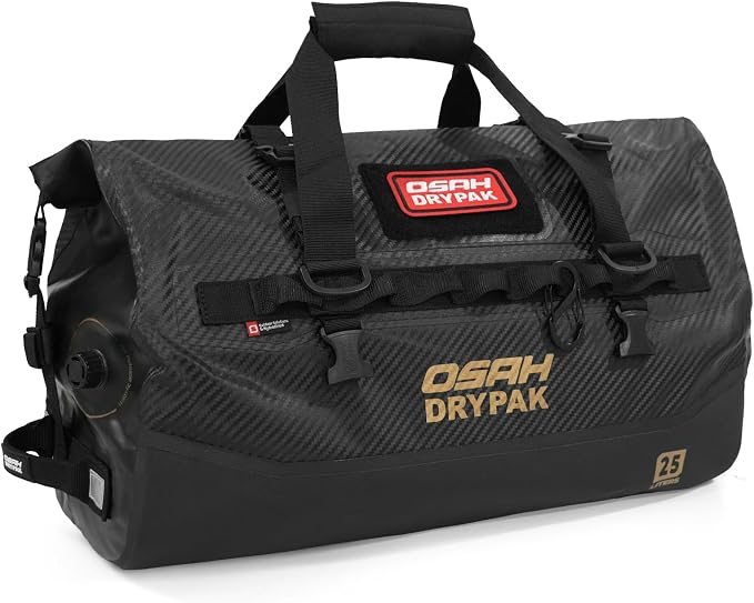 OSAH DRYPAK Waterproof Duffel Bag 25L/40L/60L – Heavy-Duty Motorcycle Tail Bag, Roll-Top Dry Bag for Travel, Camping, Boating, Kayaking, Outdoor Adventure by OSAHDRYPAK
