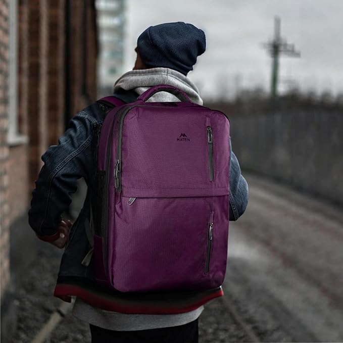 MATEIN Travel Backpack for Women, Extra Large 40L Carry on Backpack, Purple | Water Resistant, College Bag, Computer Bag, Gifts for Women & Men, Fits 17.3 Inch Laptop - Image 5
