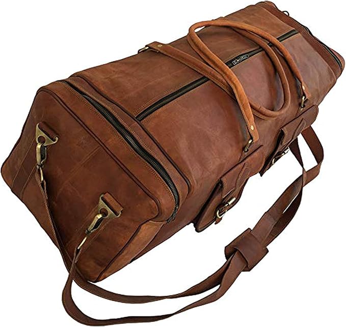 cuero LEATHER DUFFEL WITH TOILETRY BAG TRVELLING COMPLETE COMBO WITH NICE TOILETRY AND GREAT DUFFEL - Image 2