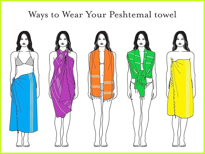 HAVLULAND Turkish Beach Towels, Oversized 40"x72" Turkish Bath Towel, Highly Absorbent Quick Dry Sand Free Beach Towels for Beach Pool Spa Gym Yoga Travel Camping Picnic Blanket - Light Grey - Image 9