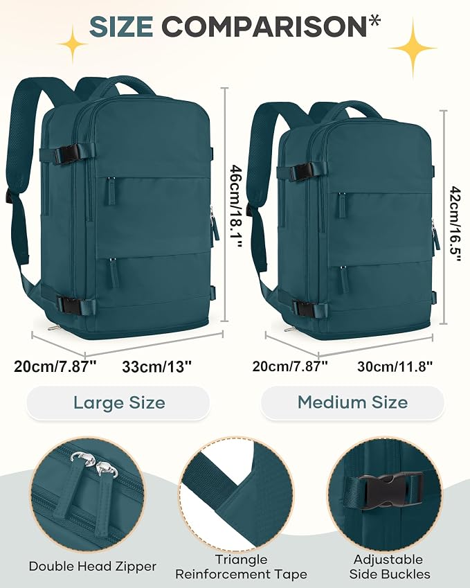 coofay Large Travel Backpack For Women Men Airline Approved Carry On Backpack Flight Approved Waterproof Sports Luggage Backpack Casual Daypack Small Hiking Backpack - Image 4