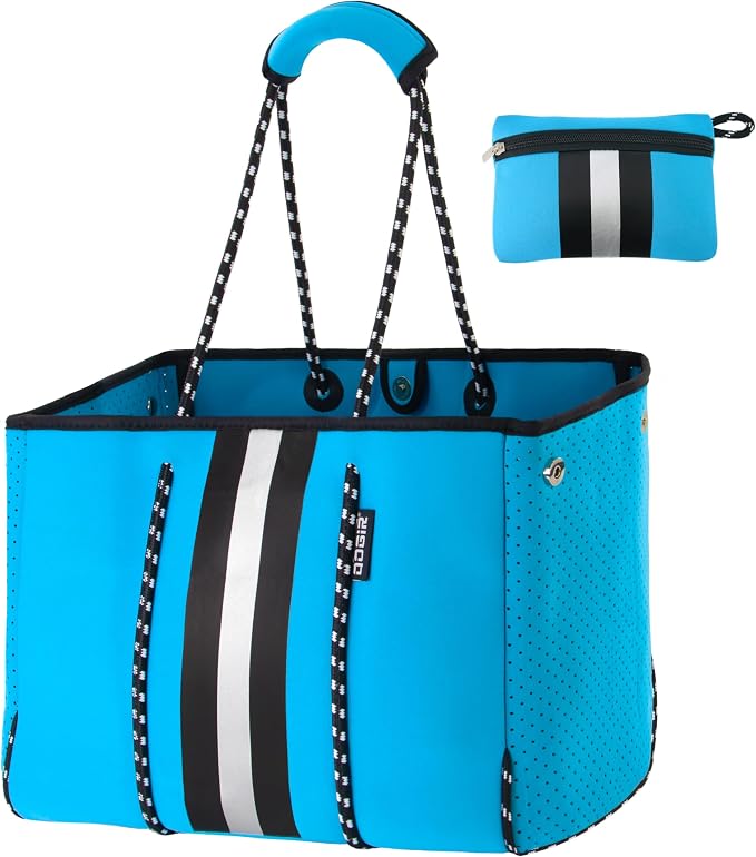 QOGiR Neoprene Multipurpose Beach Bag Tote with Inner Zipper Pocket … … … … by QOGiR