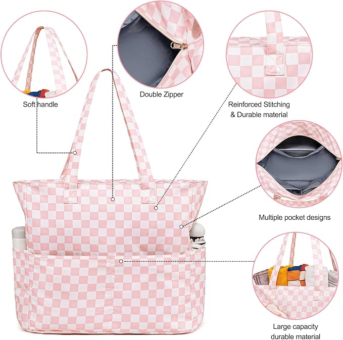 Bluboon Waterproof Beach Tote Pool Bags for Women Ladies Extra Large Carry On Bag With Wet Compartment for Weekender Travel - Image 4